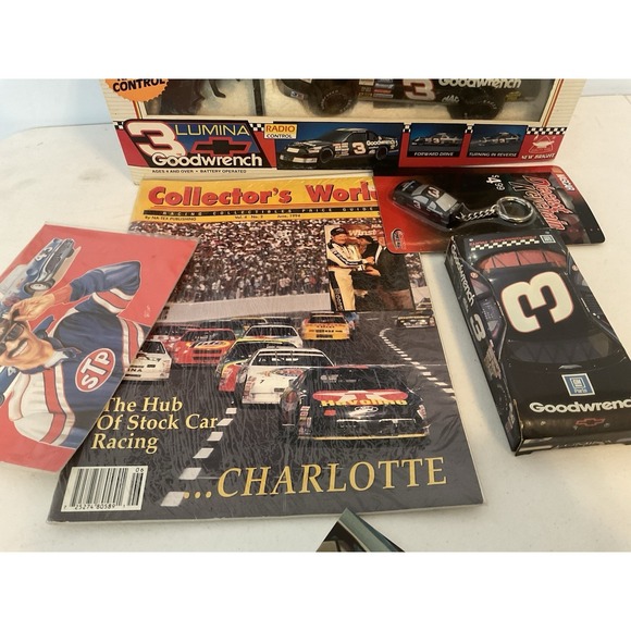 Dale Earnhardt NASCAR Lot Monogram Model Kit New Bright RC Car Keychain Magazine - Picture 2 of 4